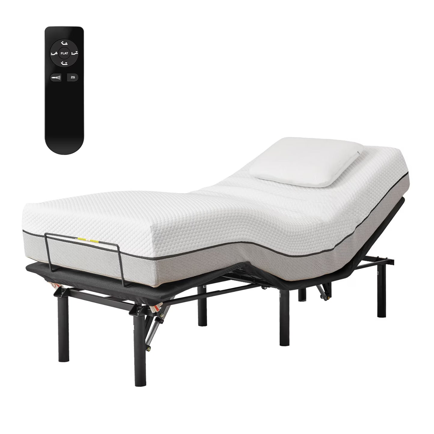 Twin Base Adjustable Bed Frame With Head And Foot Incline, Anti-Snore, Wireless Control, TXL