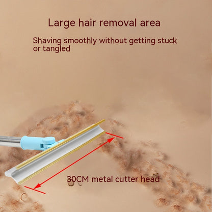 Adjustable Carpet Rake Device for Pet Hair Removal